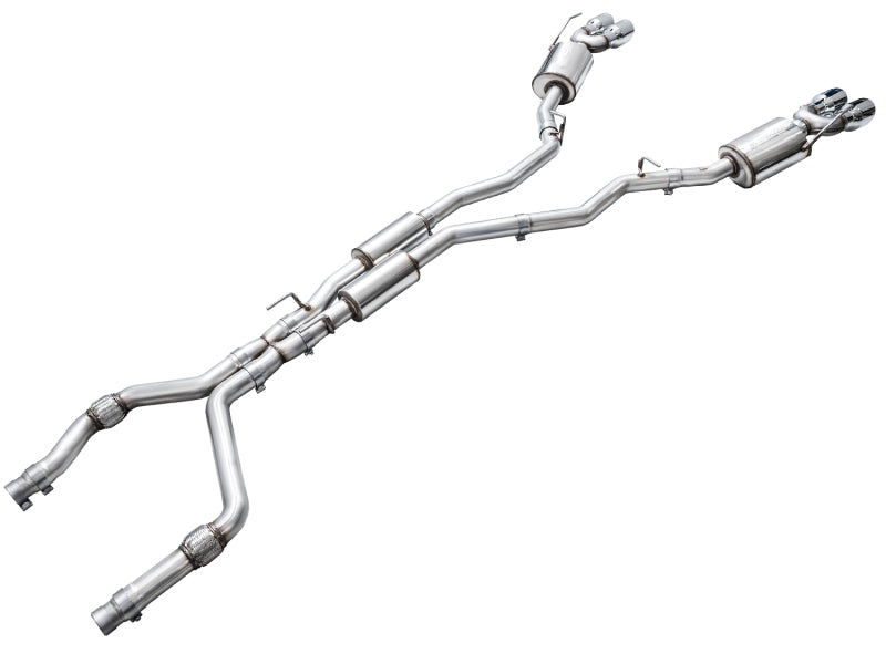 AWE Tuning 3015-42625 2020+ Ford Explorer ST Touring Edition Exhaust w/ Chrome Silver Tips