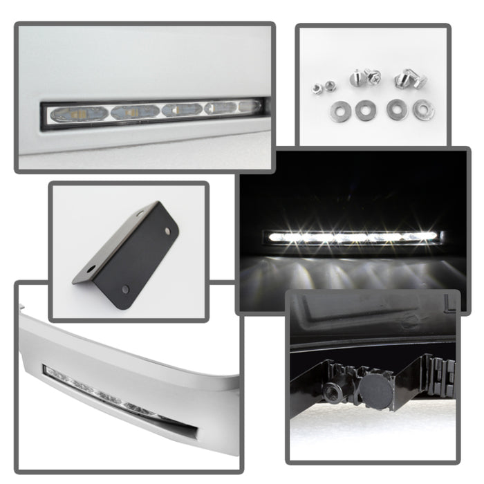 SPYDER 5077738 Spyder Toyota Tundra 07-13 Daytime LED Running Lights wo/switch Silver FL-DRL-TTU07-SIL