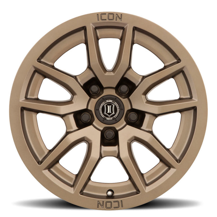 ICON 2617855557BR Vector 5 17x8.5 5x150 25mm Offset 5.75in BS 110.1mm Bore Bronze Wheel