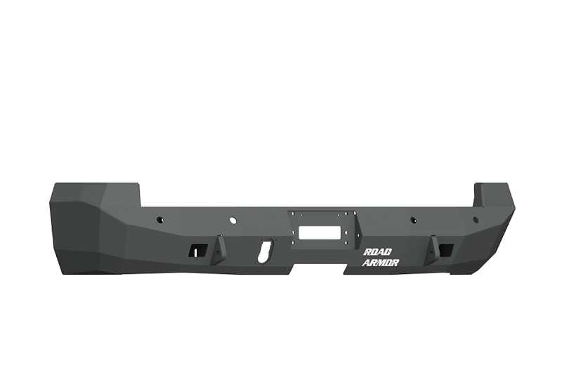 Road Armor 412S0B 10-18 RAM 2500 Stealth Rear Winch Bumper w/Sensor Holes - Tex Blk (WARN M8000 Only)