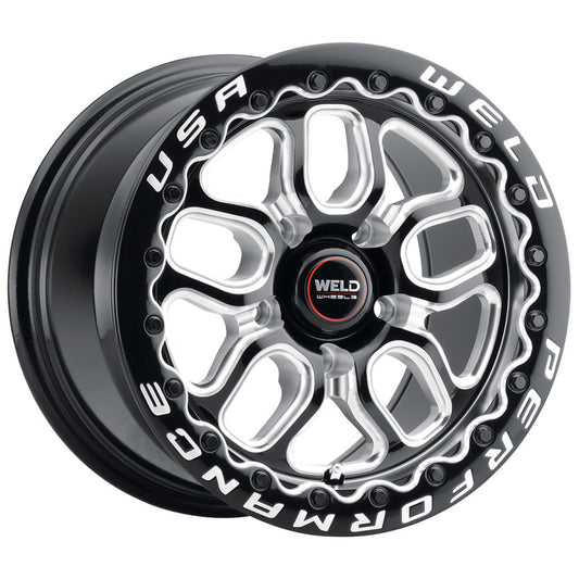 Weld S907B0067P25 S907 15X10 Laguna Beadlock 5X114.3 ET25 BS6.5 Gloss Black MIL Dia 78.1