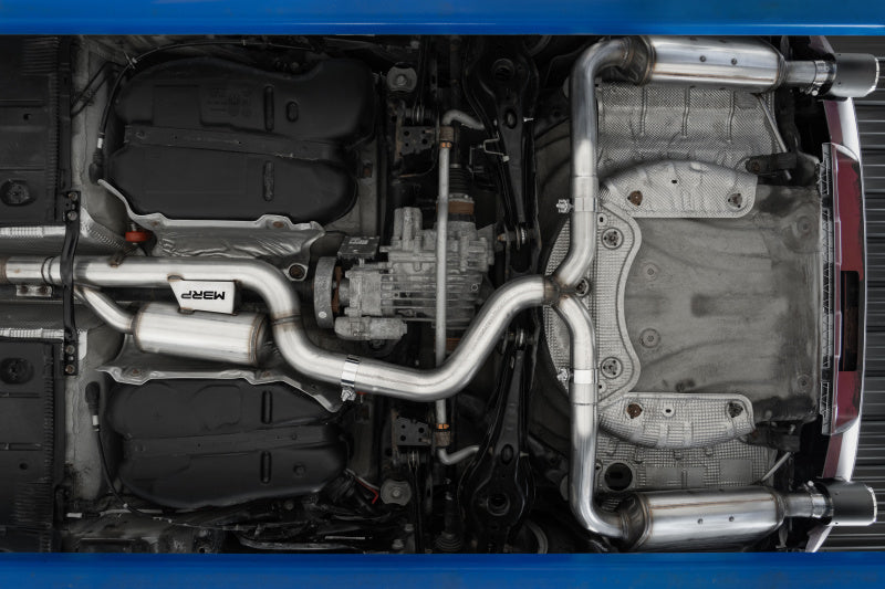 MBRP S46183CF 17-19 VW Golf SportWagen/Alltrack 1.8T T304SS 3in Cat-Back 2.5in Dual Split Rear w/ CF Tips
