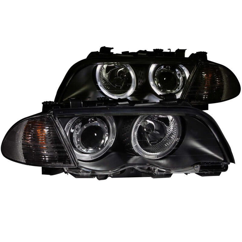 ANZO 121261 1999-2001 BMW 3 Series E46 Projector Headlights w/ Halo Black (CCFL)