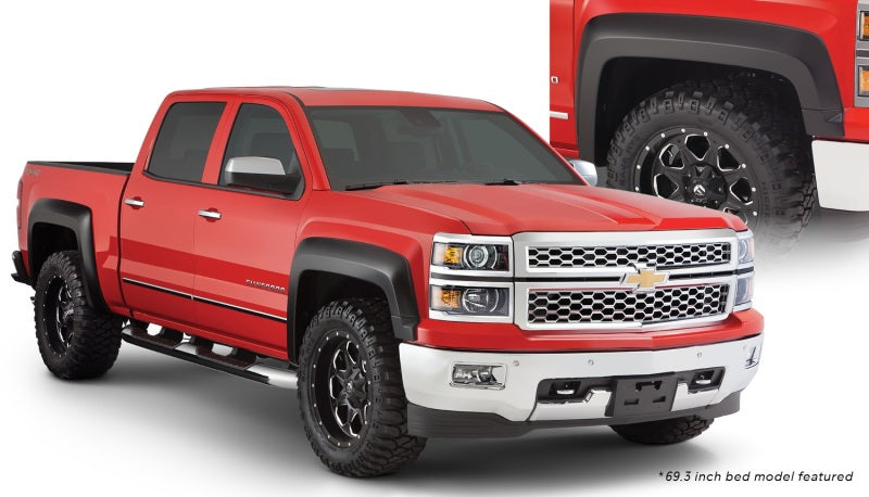 Bushwacker 40964-02 15-18 Chevy Silverado 2500 HD Fleetside Extend-A-Fender Style Flares 4pc - Black