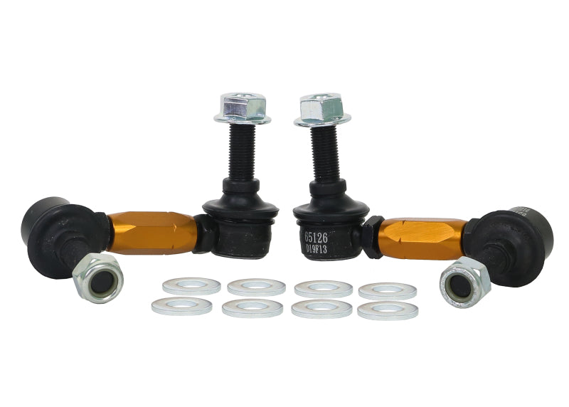 Whiteline KLC110 03+ Nissan 350z Z33 / 07-08 Infiniti G35 (Exc AWD) Fr Swaybar-Link Assy HD Adj Steel Ball