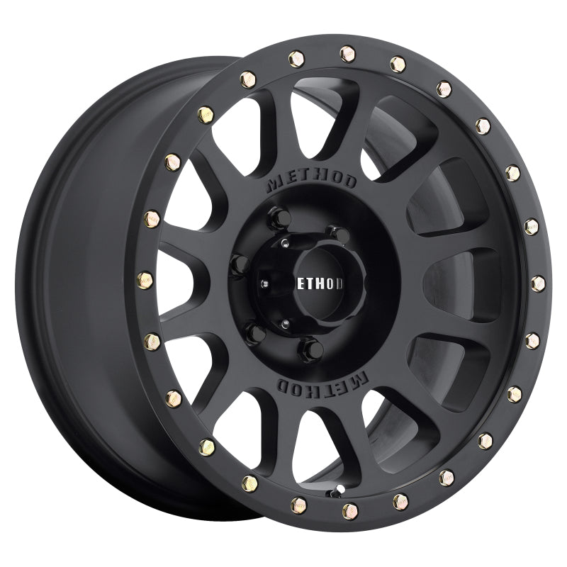 Method Wheels MR30578560500 Method MR305 NV 17x8.5 0mm Offset 6x5.5 108mm CB Matte Black Wheel