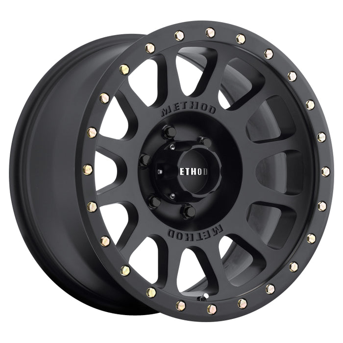 Method Wheels MR30589060512N Method MR305 NV 18x9 -12mm Offset 6x5.5 108mm CB Matte Black Wheel