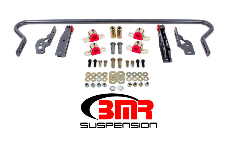BMR Suspension SB042H BMR 11-14 S197 Mustang Rear Hollow 25mm Adj. Sway Bar Kit w/ Bushings - Black Hammertone