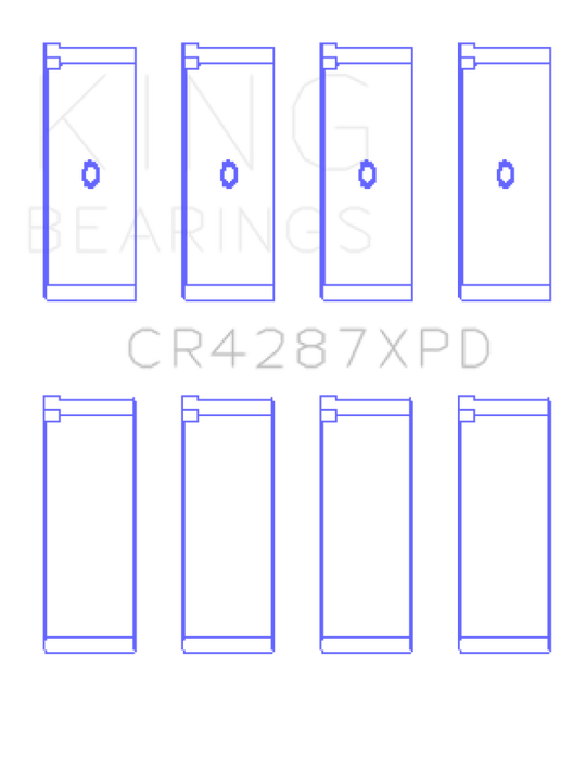 King Engine Bearings CR4287XPD King Honda B18C1/B18C5 16V (Size Standard - Predoweled for Alum Rods) Performance Rod Bearing Set