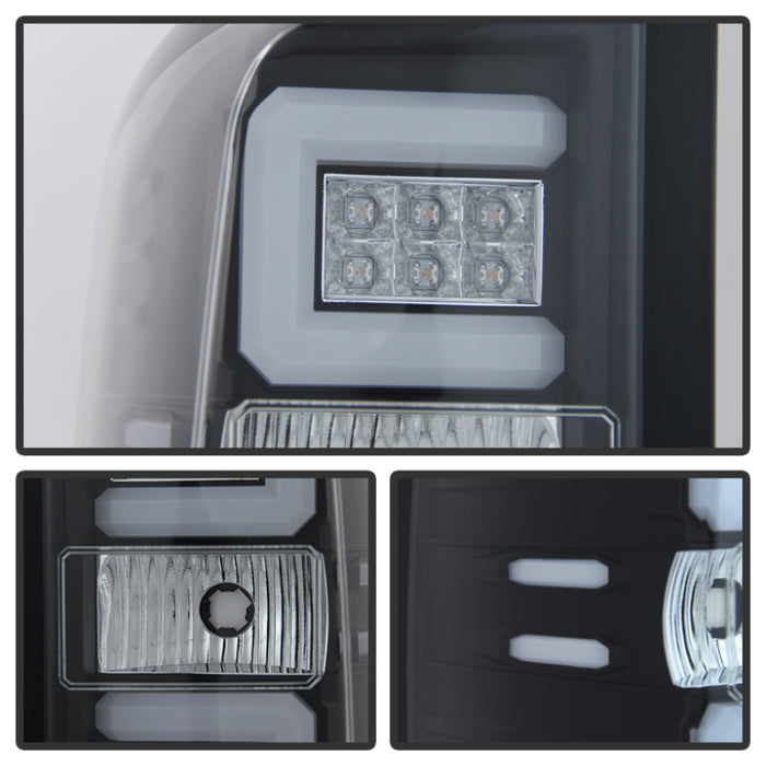 SPYDER 5079985 Spyder Chevy 1500 14-16 Light Bar LED Tail Lights Blk ALT-YD-CS14-LBLED-BK