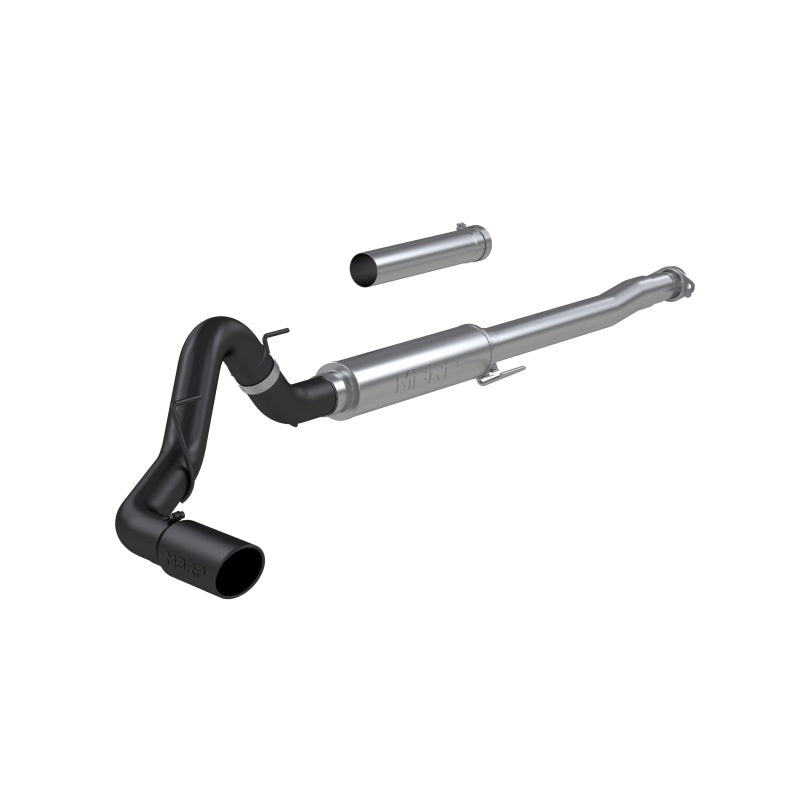 MBRP S5209BLK 2021+ Ford F150 2.7L/3.5L/5.0L 4in Black-Coated AL Steel Cat-Back - RACE VERSION