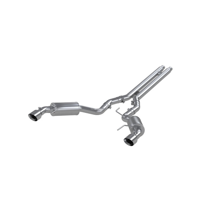 MBRP S7277409 15 Ford Mustang GT 5.0 3in Cat Back Dual Split Rear Street Version 4.5in Tips - T409