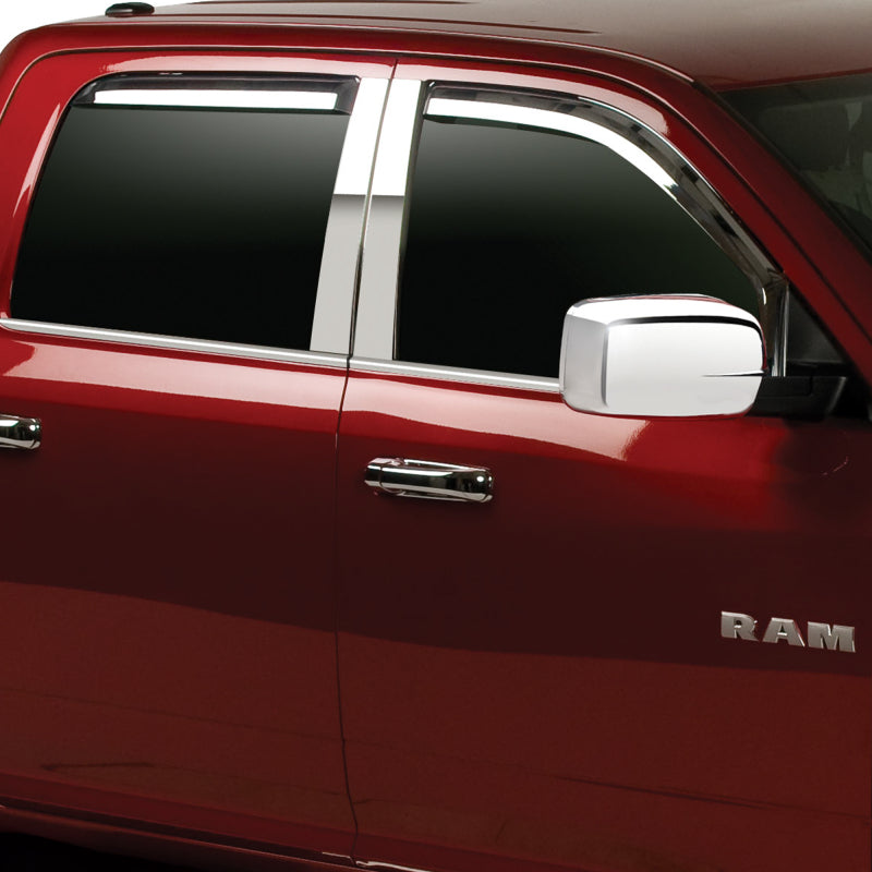 Putco 480137 09-18 RAM 1500 - Crew Cab (Set of 4) Excl Rebel Model Element Chrome Window Visors