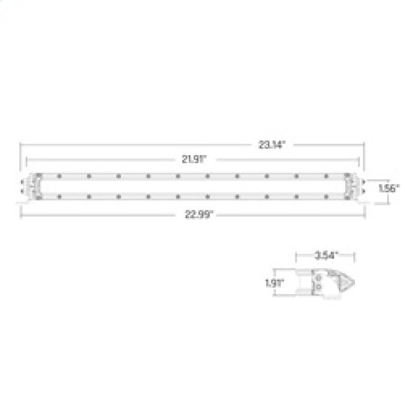 Rigid Industries 920414 SR-Series 20in SAE Driving Light Amber