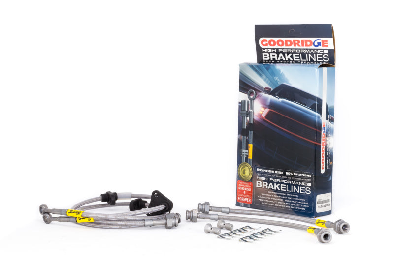 Goodridge 20015 92-95 Honda Civic All Models w/ Rear Drum / 93-00 Del Sol Rear Drum SS Brake Lines