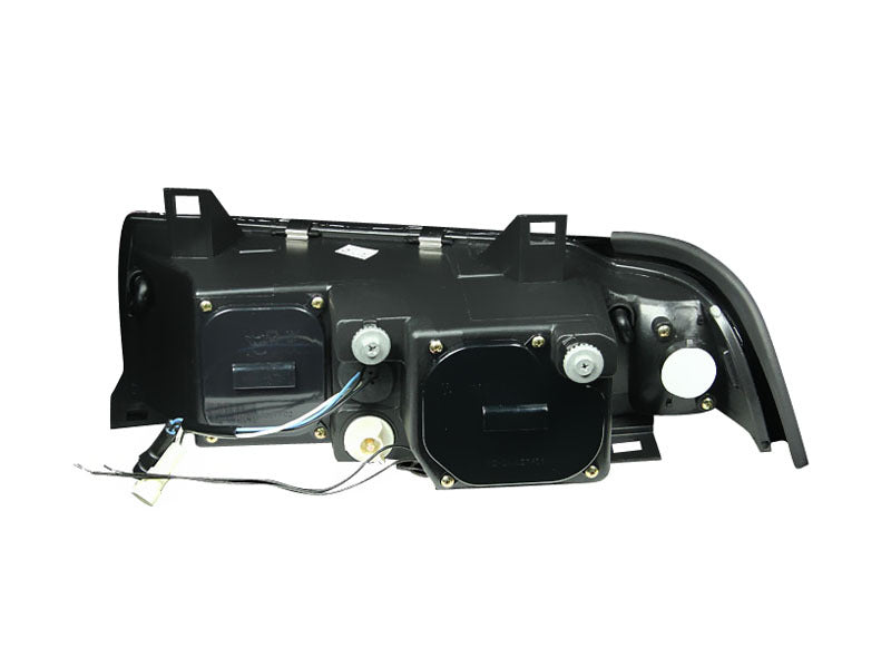 ANZO 121011 1992-1998 BMW 3 Series E36 Projector Headlights w/ Halo Black (CCFL) G2