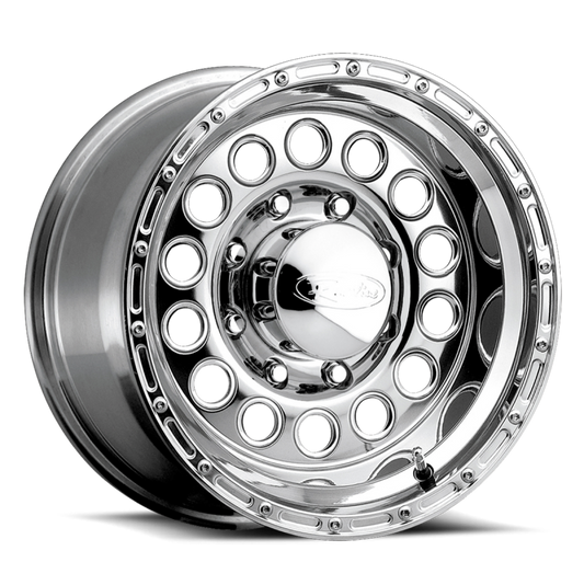 Raceline 887-68080 887 Rock Crusher 16x8in / 8x165.1 BP / -20mm Offset / 130.81mm Bore - Polished Wheel
