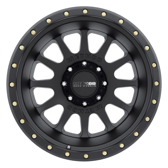 Method Wheels MR60529088512N Method MR605 NV 20x9 -12mm Offset 8x180 124.1mm CB Matte Black Wheel