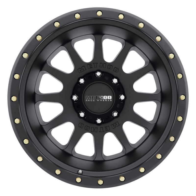 Method Wheels MR60521280552N Method MR605 NV 20x12 -52mm Offset 8x6.5 121.3mm CB Matte Black Wheel