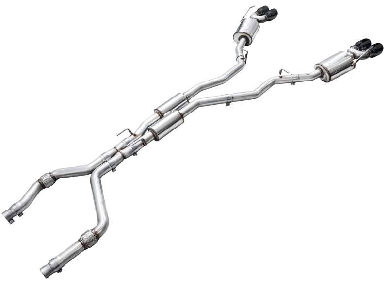 Awe Tuning Explorer ST Exhaust Dual Exh Quad Black Tips AWE3015-43625