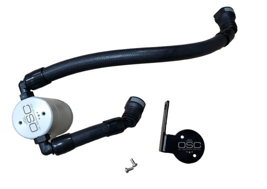 J&L 3054P-C 2020-2022 Ford Mustang GT500 Passenger Side Oil Separator 3.0 - Clear Anodized