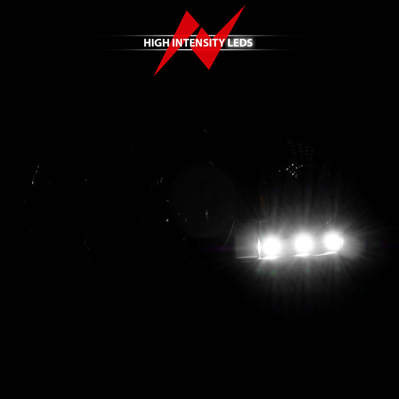 ANZO 111205 1994-2001 Dodge RAM Crystal Headlights Black w/ LED