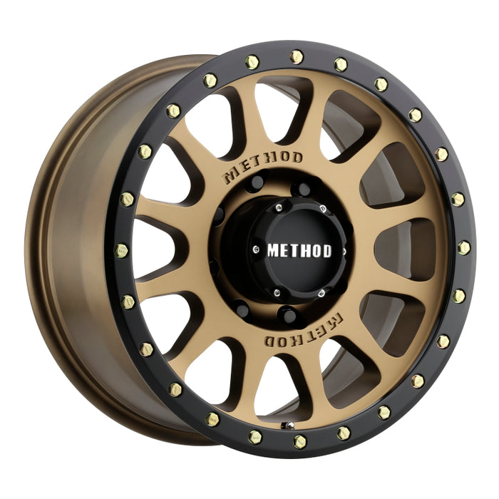 Method Wheels MR30521080918N Method MR305 NV 20x10 -18mm Offset 8x6.5 130.81mm CB Method Bronze/Black Street Loc Wheel