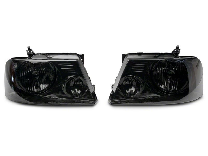 Raxiom T551342 04-08 Ford F-150 Axial Series OEM Style Replacement Headlights- Chrome Housing- Smoked Lens