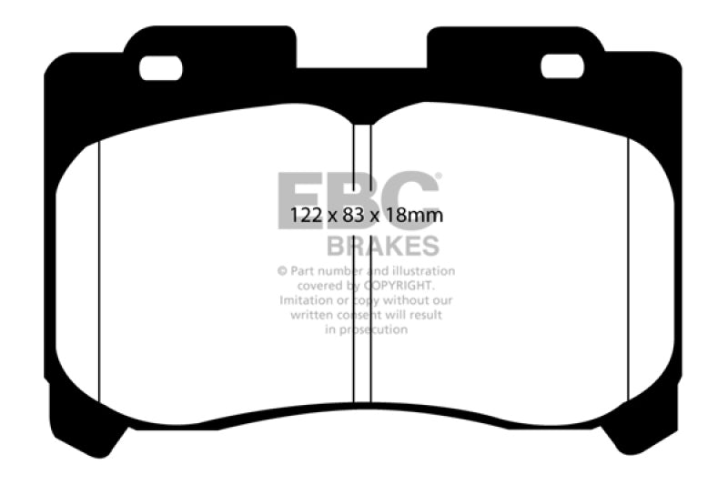 EBC DP41004R 93-98 Toyota Supra 3.0 Twin Turbo Yellowstuff Front Brake Pads