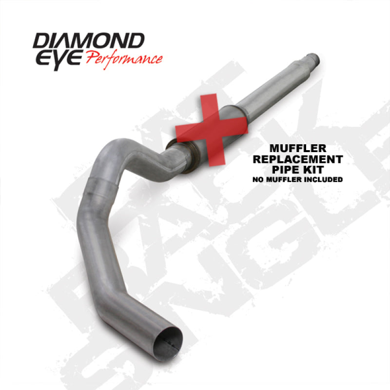 Diamond Eye Performance K5344A-RP Diamond Eye KIT 5in CB MFLR RPLCMENT PIPE SGL AL: 03-07 FORD 6.0L F250/F350