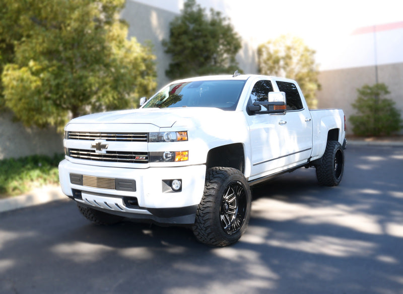 Go Rhino 20405187PC RealTruck 15-19 Chevy Silverado 25/3500HD CC Dsl 4dr VoltStep Electric Running Board Kit - Tex. Blk