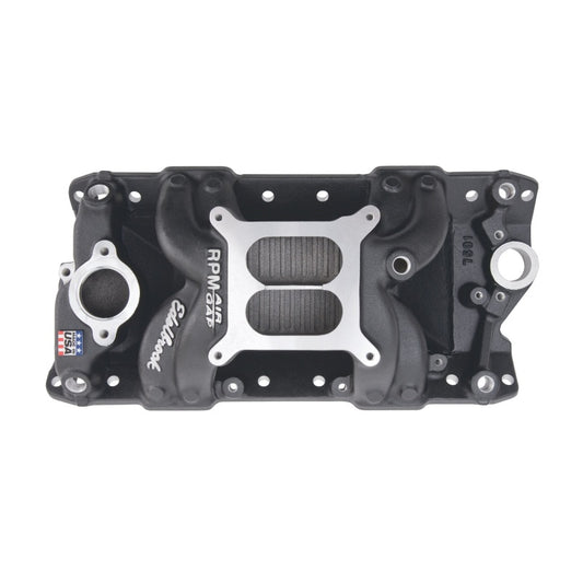 Edelbrock EDE75013 SBC Performer RPM A/G Manifold - Black Finish