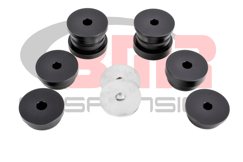 BMR Suspension BK048 BMR 15-17 S550 Mustang Rear Cradle Bushing Kit (Delrin) - Black