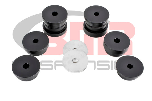 BMR Suspension BK048 BMR 15-17 S550 Mustang Rear Cradle Bushing Kit (Delrin) - Black