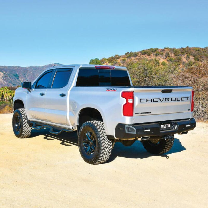 Westin 58-421215 19-20 Chevy Silverado 1500 Pro-Series Rear Bumper - Textured Black