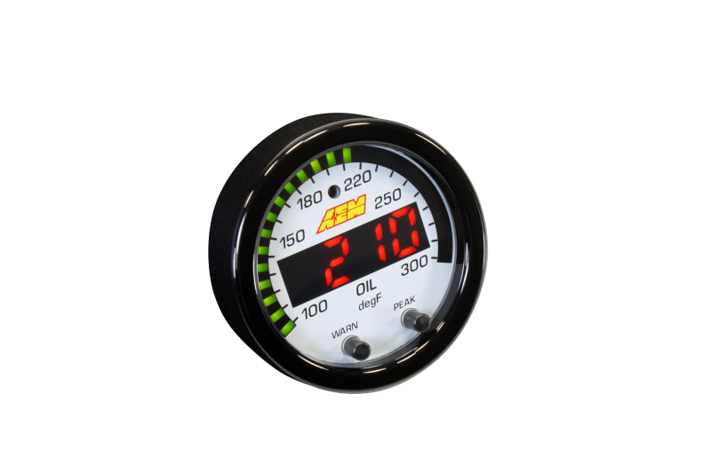 AEM 30-0302 X-Series Temperature 100-300F Gauge Kit (ONLY Black Bezel and Water Temp. Faceplate)