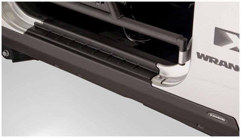 Bushwacker 14011 07-18 Jeep Wrangler Trail Armor Rocker Panel and Sill Plate Cover - Black