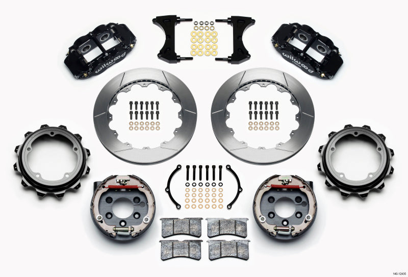 Wilwood 140-12435 Narrow Superlite 4R Rear P-Brk Kit 12.88in Strange Eng Floater 3.49in Offset