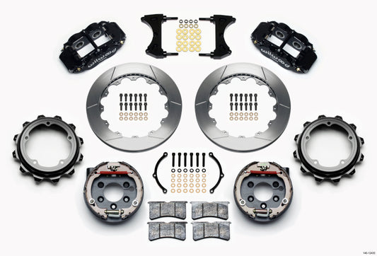 Wilwood 140-12435 Narrow Superlite 4R Rear P-Brk Kit 12.88in Strange Eng Floater 3.49in Offset