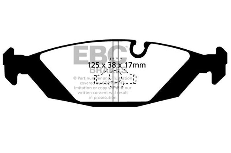 EBC DP3447C 87-88 BMW M5 3.5 (E28) Redstuff Rear Brake Pads