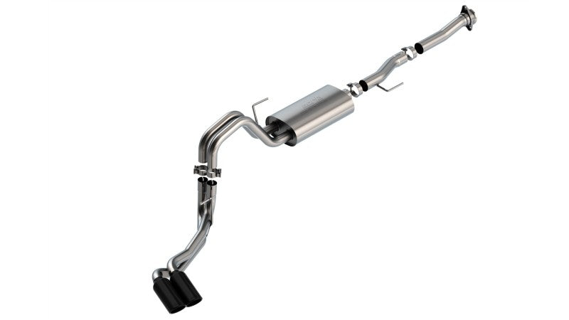 Borla 140876BC F-150 2021 5.0L 2dr RC SB (122.8 WB) XL/XLT 3/2.25 DSE Cat-Back S-Type Black Chrome Tips