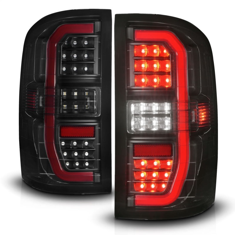 ANZO 311465 14-18 GMC Sierra 1500 Full LED Taillights Black Housing Smoke Lens (w/C Light Bars)
