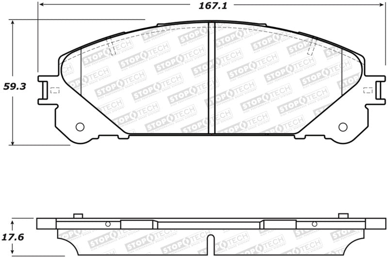 Stoptech 308.13240 StopTech Performance 10-17 Lexus RX350 Front Brake Pads