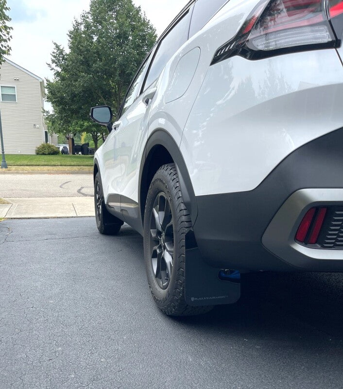 Rally Armor MF81-UR-BLK-MBK 23-25 Kia Sportage Black UR Mud Flap w/ Metallic Black Logo