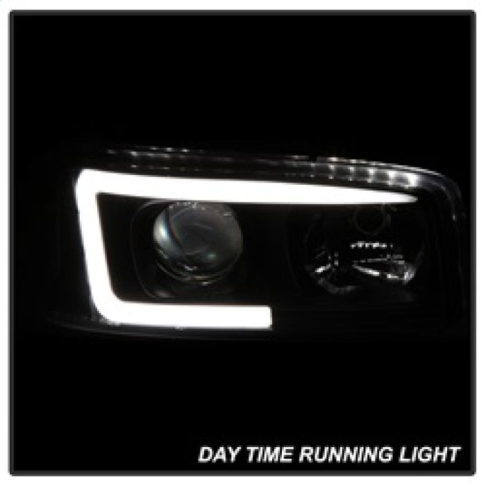 SPYDER 5084521 Spyder GMC Sierra 1500/2500/3500 99-06 V2 Projector Headlights - DRL - Black PRO-YD-CDE00V2-LB-BK