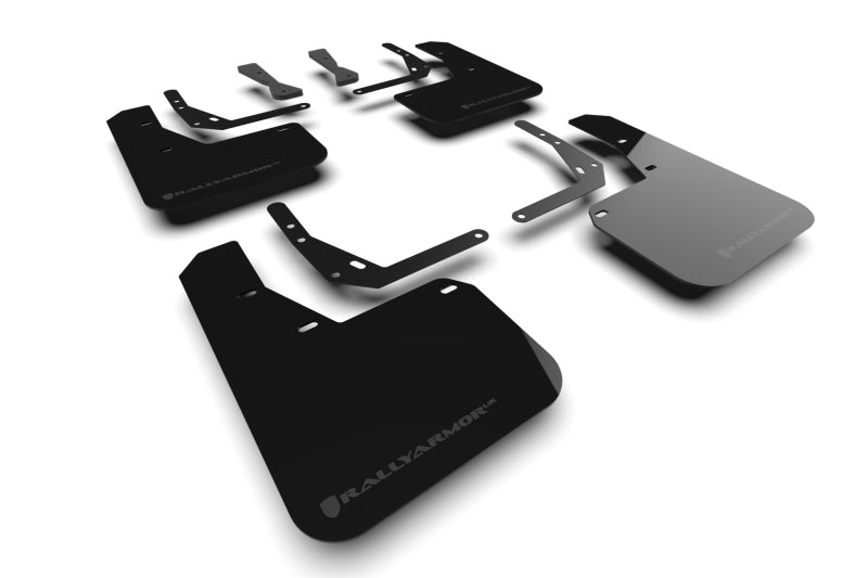 Rally Armor MF103-UR-BLK-GRY 24-25 Hyundai Kona N Line Black UR Mud Flap w/ Grey Logo