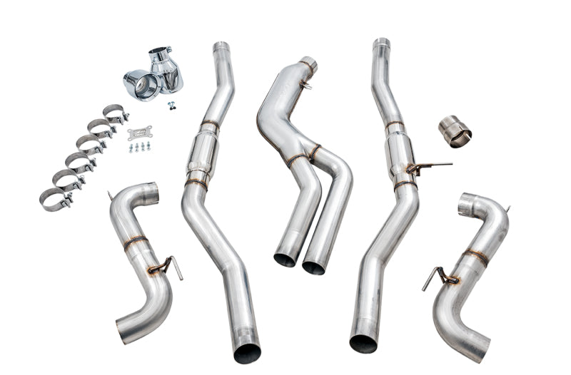 AWE Tuning 3015-32116 2020 Toyota Supra A90 Track Edition Exhaust - 5in Chrome Silver Tips