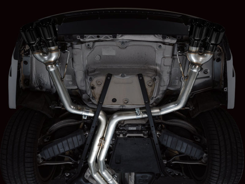 AWE Tuning 3020-43109 19-23 Audi C8 S6/S7 2.9T V6 AWD Track Edition Exhaust - Diamond Black Tips