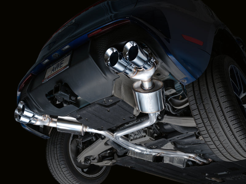 AWE Tuning 3015-42951 19-21 Porsche Macan 3.0T/2.9TT Touring Edition Catback Exhaust w/ Chrome Silver Tips