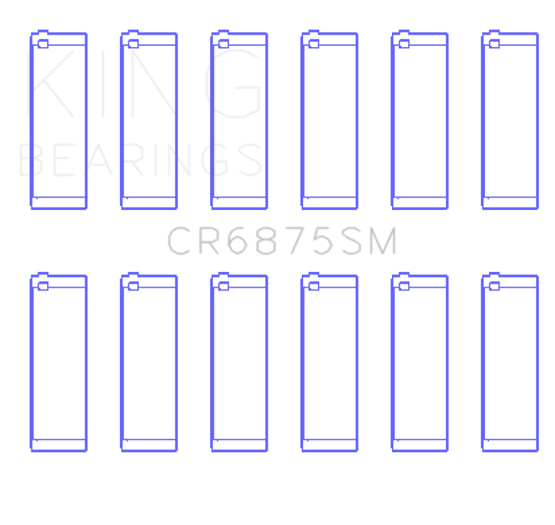 King Engine Bearings CR6875SM BMW N52 B25/B30 & N53 B25/B30 3.0L Connecting Rod Bearing Set - Size STD